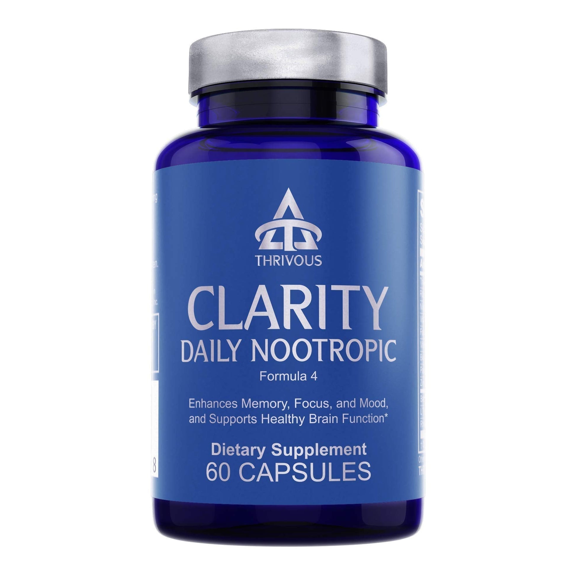 Thrivous Clarity Daily Nootropic – Cognitive Support & Mood Formula with Bacopa (Synapsa®), L-Theanine, Rhodiola Rosea, Vitamin B Complex & Zinc Picolinate – 60 Vegan Capsules Thrivous Au supplements