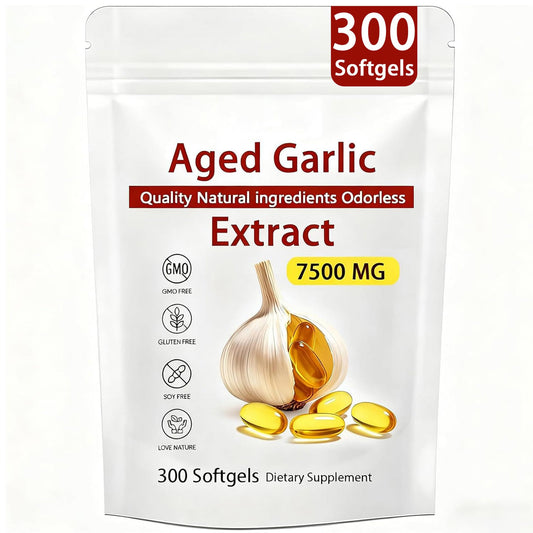 Aged Garlic Extract – 300 Count Odorless Garlic Supplement for Heart & Immune Support – Non-GMO, All-Natural Softgels, 2-Year Matured for Antioxidant Wellness (1) NAPEXIXUS supplements