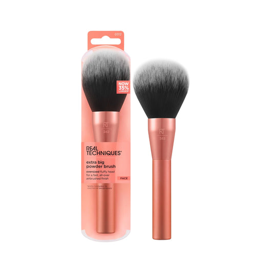 Real Techniques Extra Big Powder Brush, Large Makeup Brush For Powder, Fluffy Head For All-Over Setting, XL Oversized Brush For Quick Application, Cruelty-Free, Synthetic Bristles, 1 Count Real TechniquesAU supplements