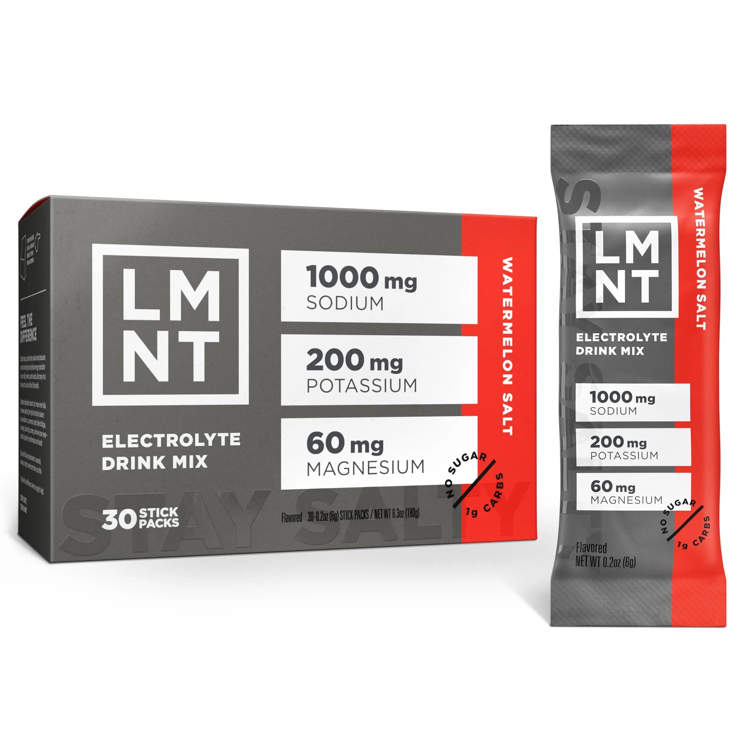 LMNT Zero Sugar Electrolytes - Watermelon Salt | Drink Mix | 30-Count Drink LMNT Au supplements