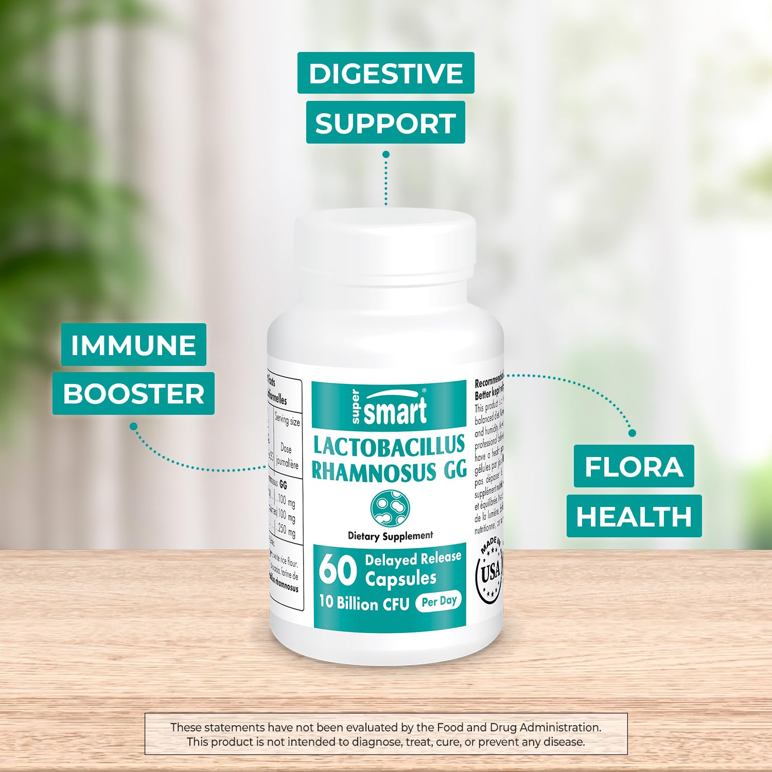 Supersmart - Lactobacillus Rhamnosus GG 10 Billion CFU per Day (LGG Probiotic Supersmart Au supplements
