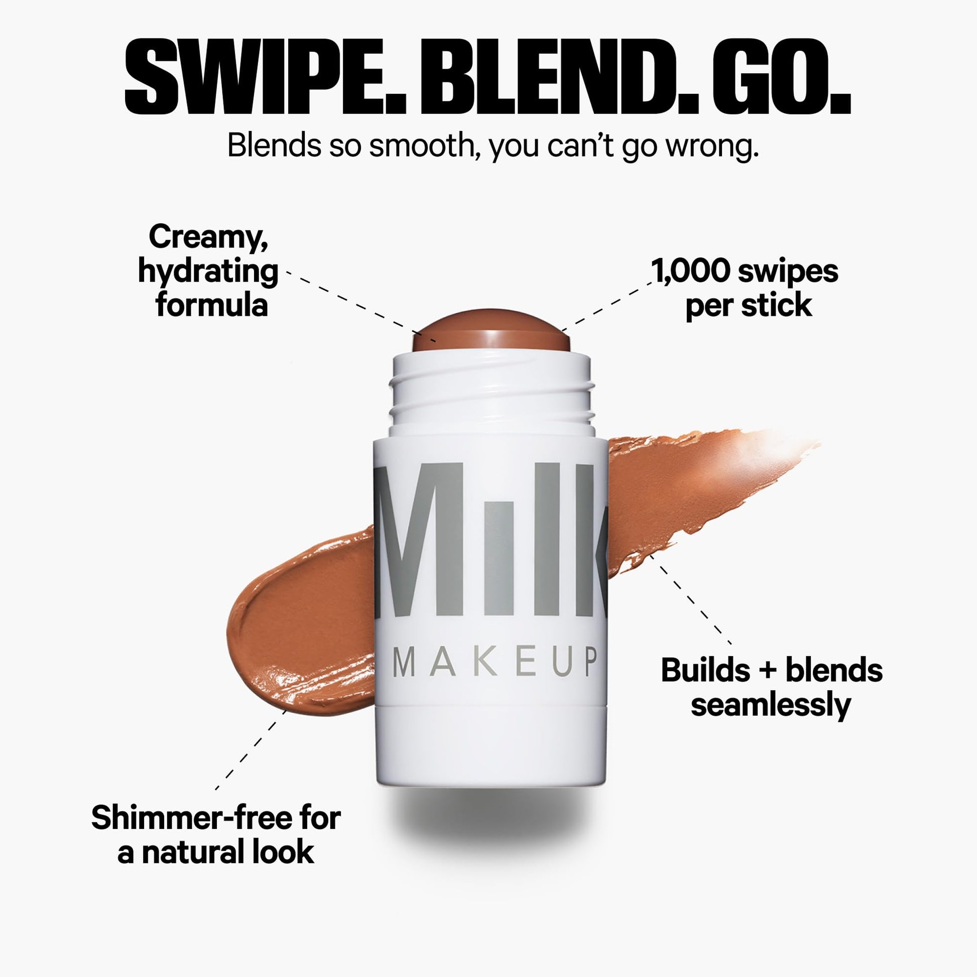 Milk Makeup Matte Bronzer – Buildable Cream Bronzer Stick with Mango Butter + Apricot Oil – Hydrating, Multi-Use Formula for a Sunkissed Glow – Baked, 0.19 oz Milk Makeup Au supplements