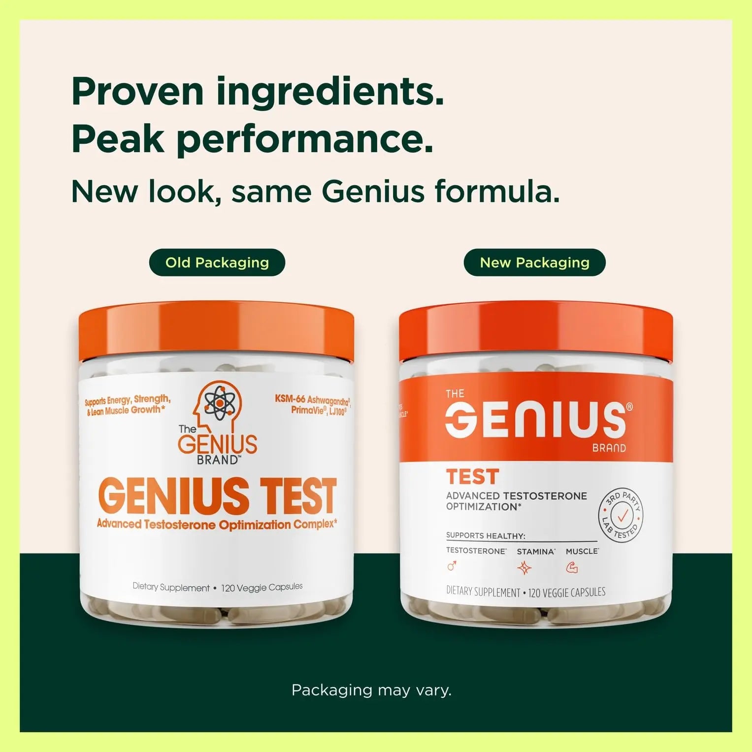 Genius Test, Advanced Testosterone Booster for Men - Natural Stamina, Endurance, Energy & Strength Enhancing Supplement - Lean Muscle Builder, Brain & Libido Support Male Supplements, 120 Veggie Pills The Genius Brand Au supplements