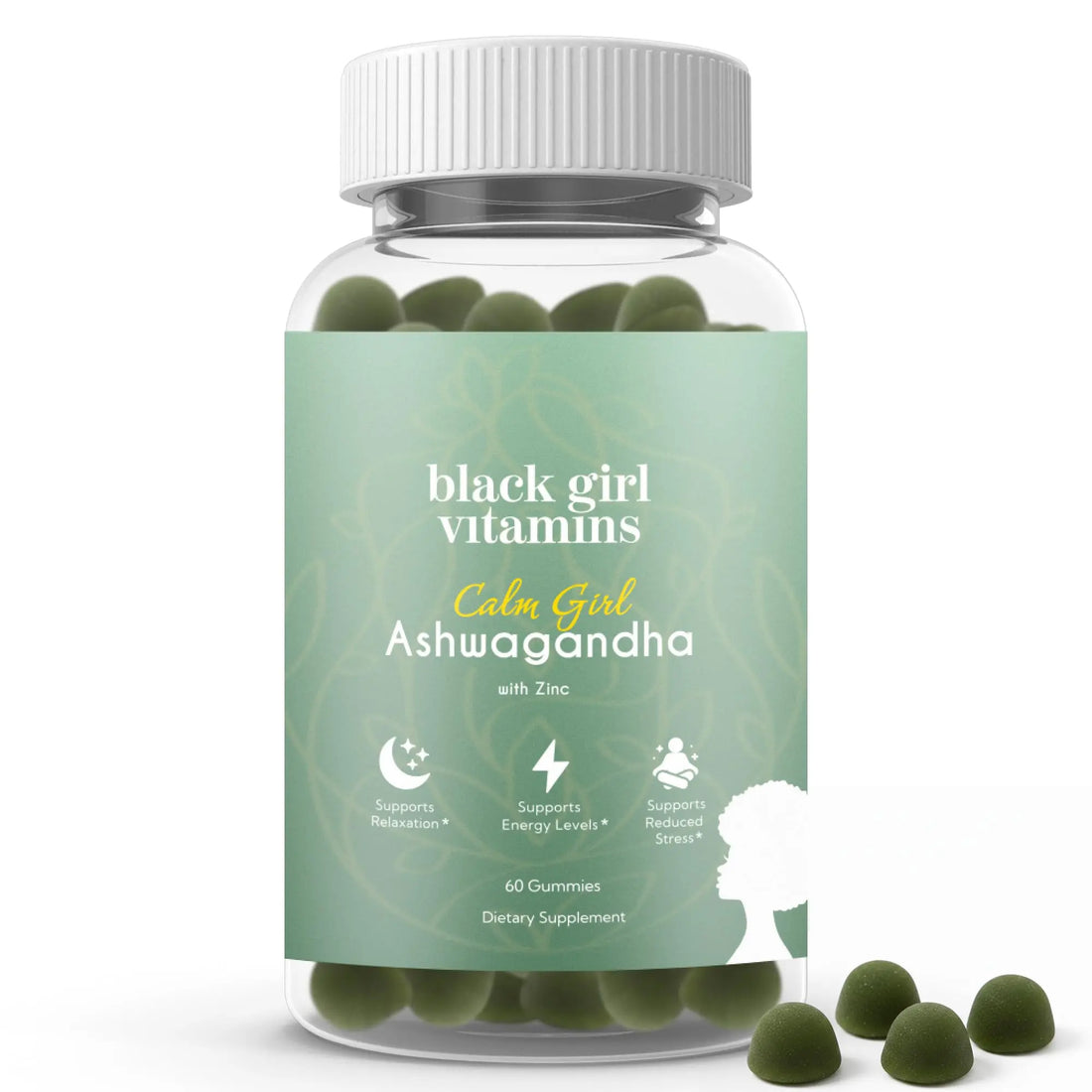 Black Girl Vitamins Calm Girl Ashwagandha + Zinc Gummies Stress Support, Promotes Relaxation & Mental Clarity, Supports Sleep & Immune Health Black Girl Vitamins uk supplements