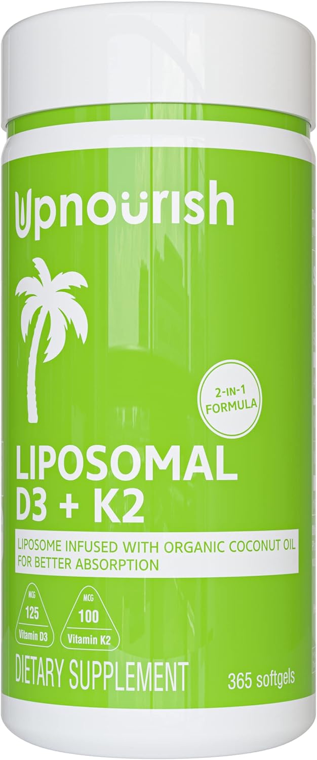 UpNourish Liposomal D3 & K2 MK-7, Advanced Absorption for Optimal Bone and Immun UpNourish Au supplements
