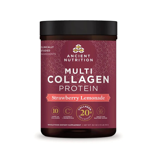 Ancient Nutrition Collagen Powder Protein, Multi Collagen Protein Powder, Strawberry Lemo Ancient NutritionAU supplements