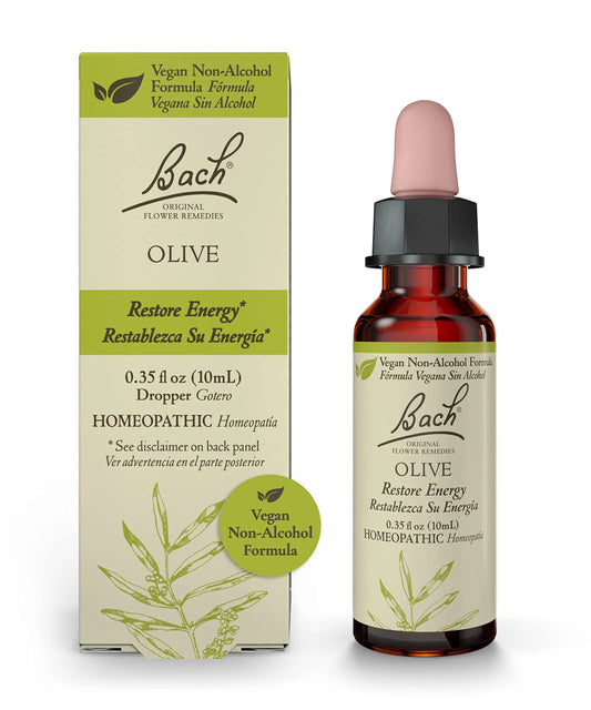 Bach Original Flower Remedies, Olive for Energy (Non-Alcohol Formula), Natural Homeopathic Flower BachAU supplements