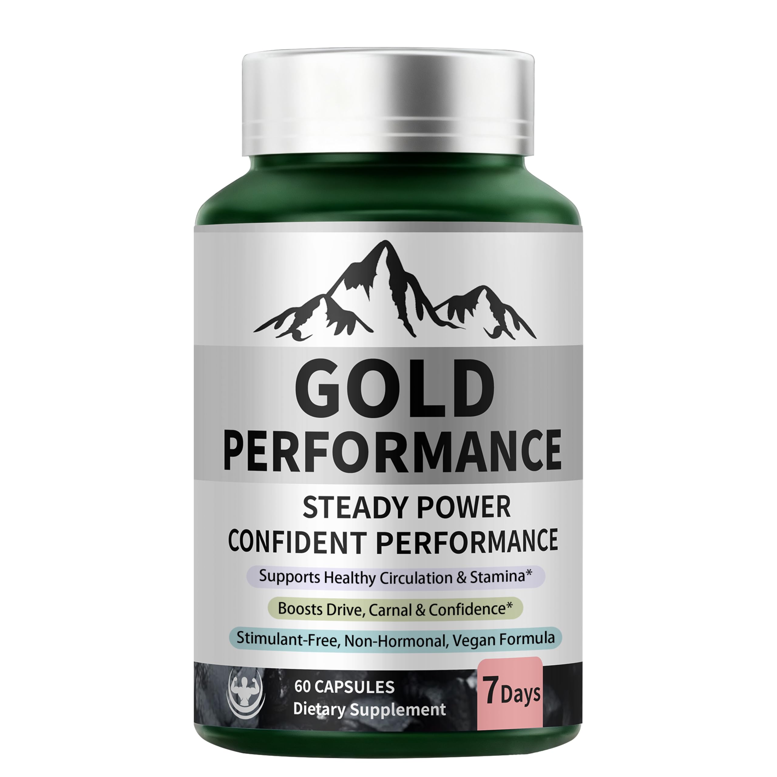 Quantum Gold Performance Capsulas – Daily Energy & Endurance Support Supplement | Boost Motivation & Confidence | 60 Capsules(1PC) ultimapeak Au supplements