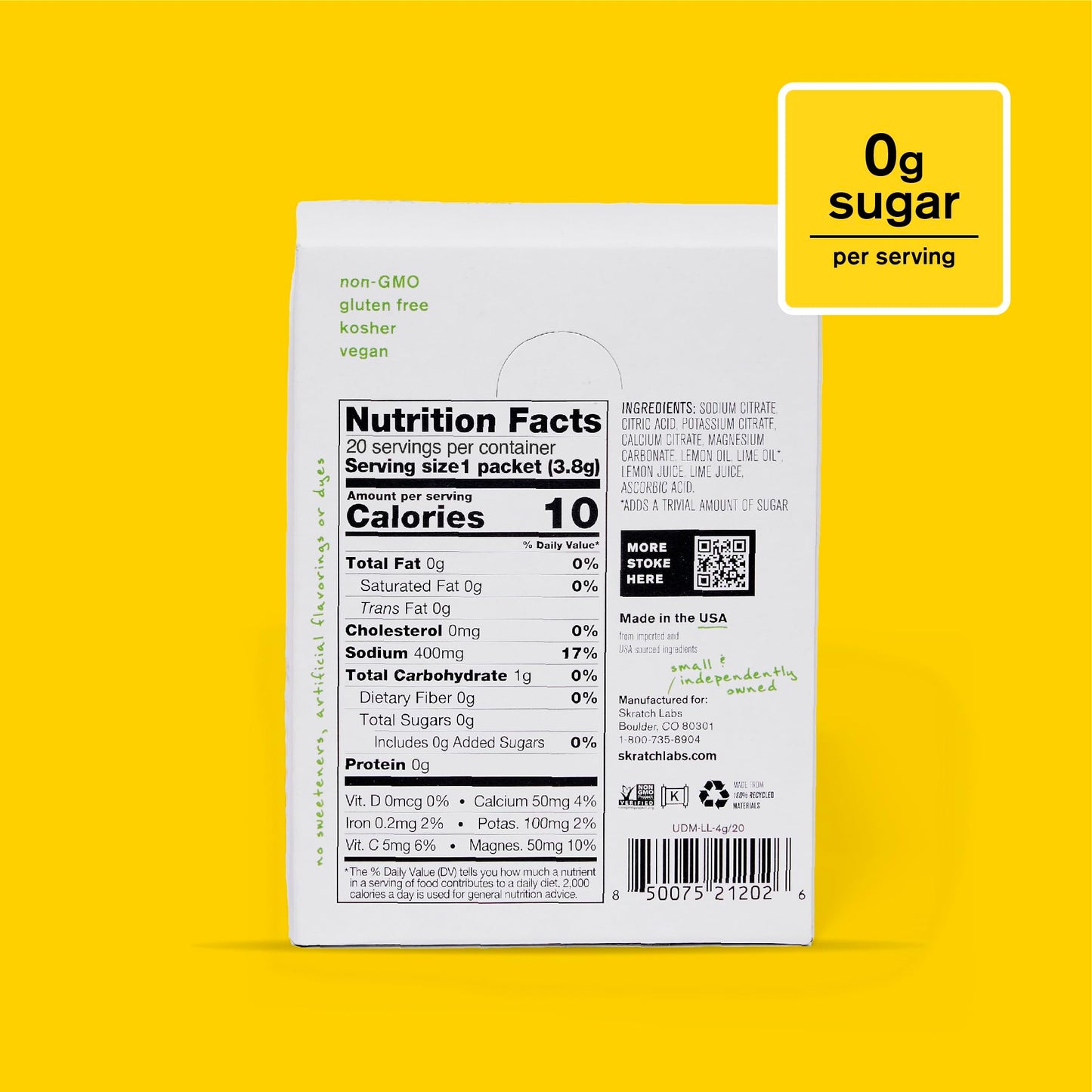 Skratch Labs Unsweetened Hydration Sport Drink Mix | Sugar Free | Electrolytes Booster | Lemon + Lime Bundle | Non-GMO, Vegan, Kosher, Keto, Paleo Skratch LabsUS supplements