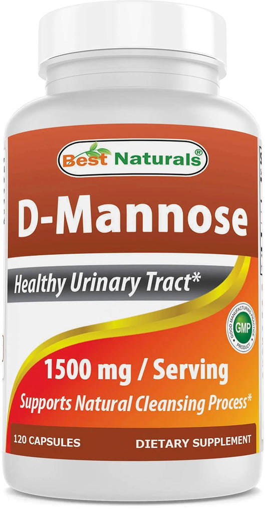Best Naturals D-Mannose Capsules - Urinary Tract Cleanse Supplement 1500mg/Serving - 120 Count Best NaturalsAU supplements