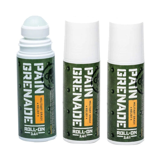 Plant Powered Roll-On Gel by Pain Grenade - Cooling and Warming Gel with Arnica, Menthol, Camphor, Glucosamine, and Other All Natural Botanicals - 3 - Pack M PAIN MANAGEMENT TECHNOLOGIESAU supplements