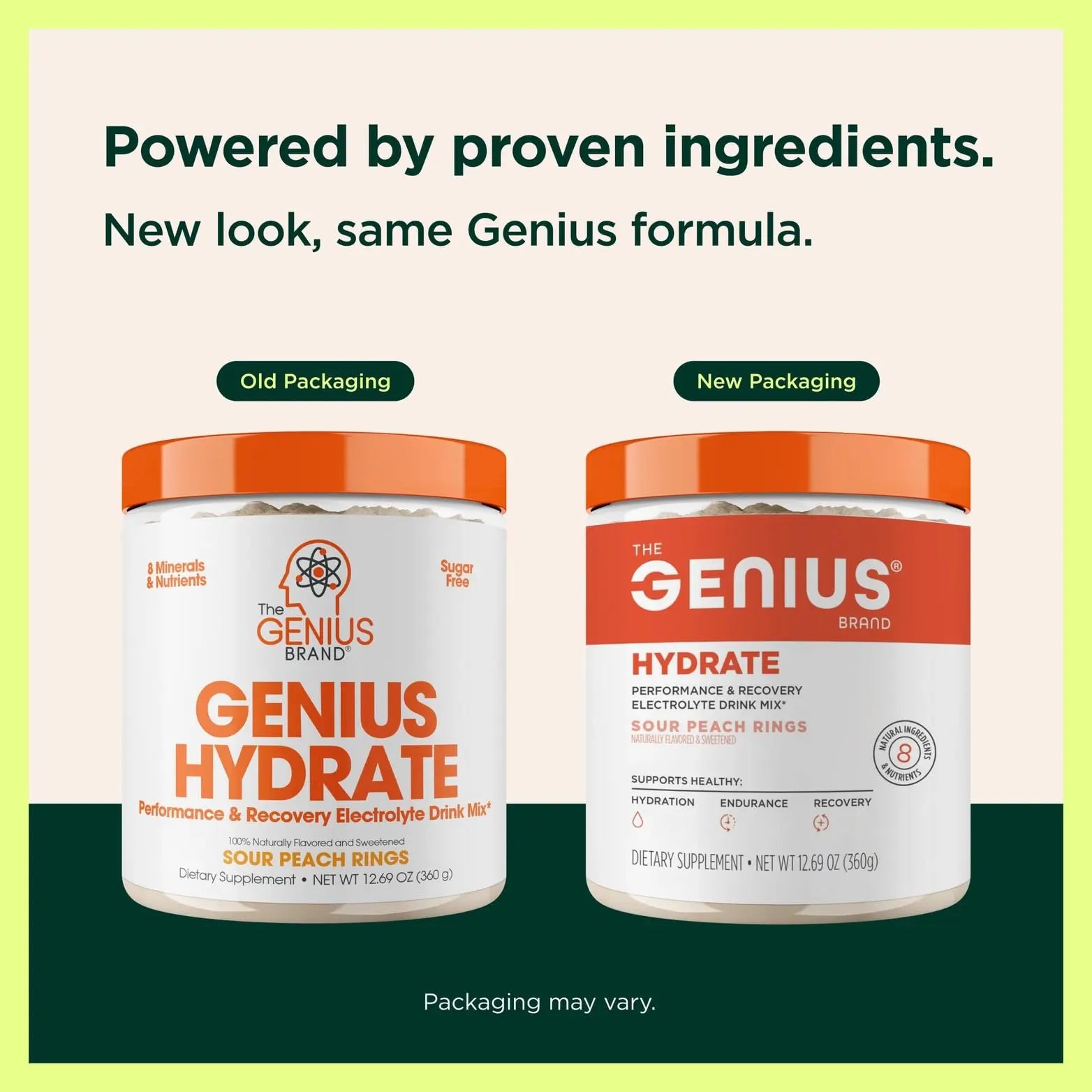 The Genius Brand Genius Hydrate - Electrolyte Supplement for Daily Hydration - Coconut Water - Sugar-Free - 8 Essential Minerals & Nutrients - Non-GMO - Sour Peach Rings - 50 Servings The Genius Brand Au supplements