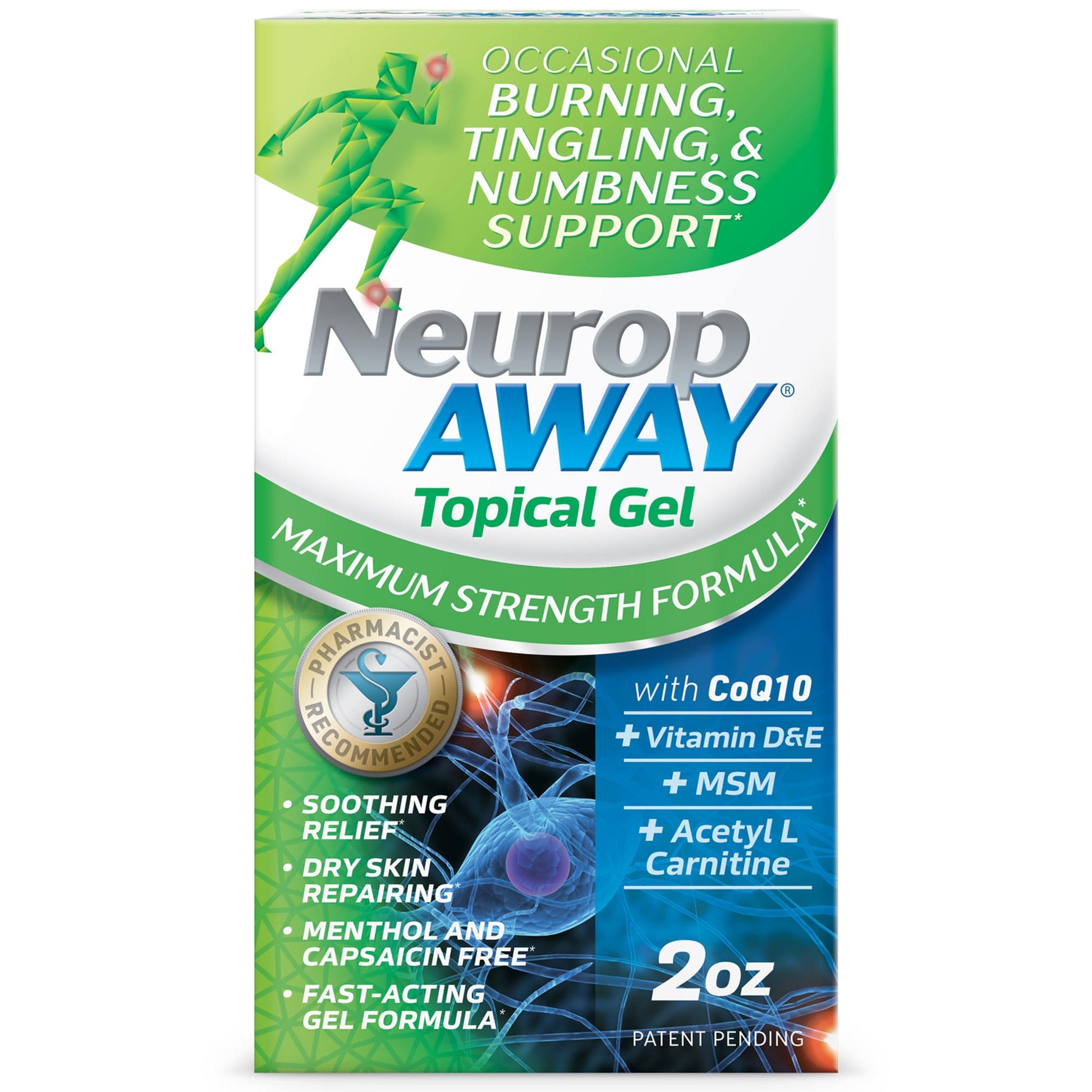 NeuropAWAY® Maximum Strength Gel, for Nerve discomfort, Burning, Tingling, and Numbness 2oz NeuropAWAY Au supplements