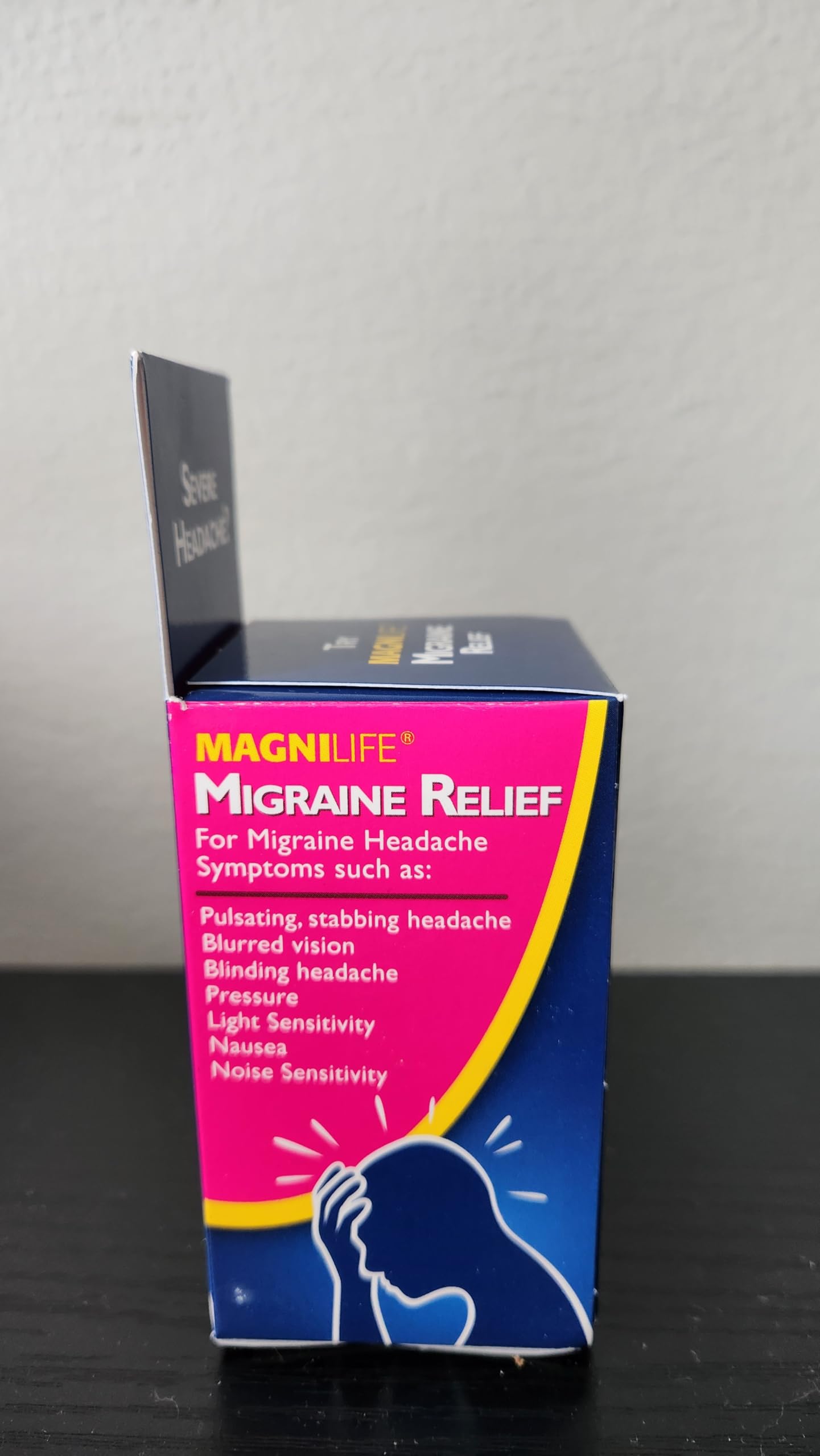 MagniLife Migraine Relief, Non-Habit Forming, 90 Homeopathic Tablets, Migraine Medicine for Light & Sound Sensitivity, Nausea, Blurred Vision & Pressure, Quick-Dissolve Headache Pain Relief MagniLife Au supplements