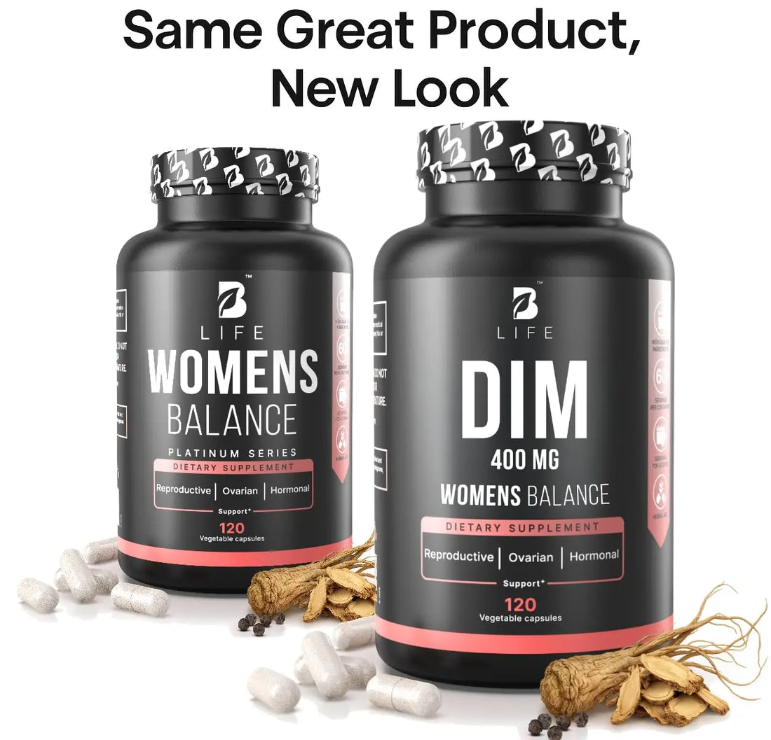 B Life Company DIM Supplement 400 mg with Myo & D-Chiro Inositol, Dong Quai – Hormone Balance for Women – Fertility Supplements – Inositol Supplement - 120 Caps B Life Company uk supplements