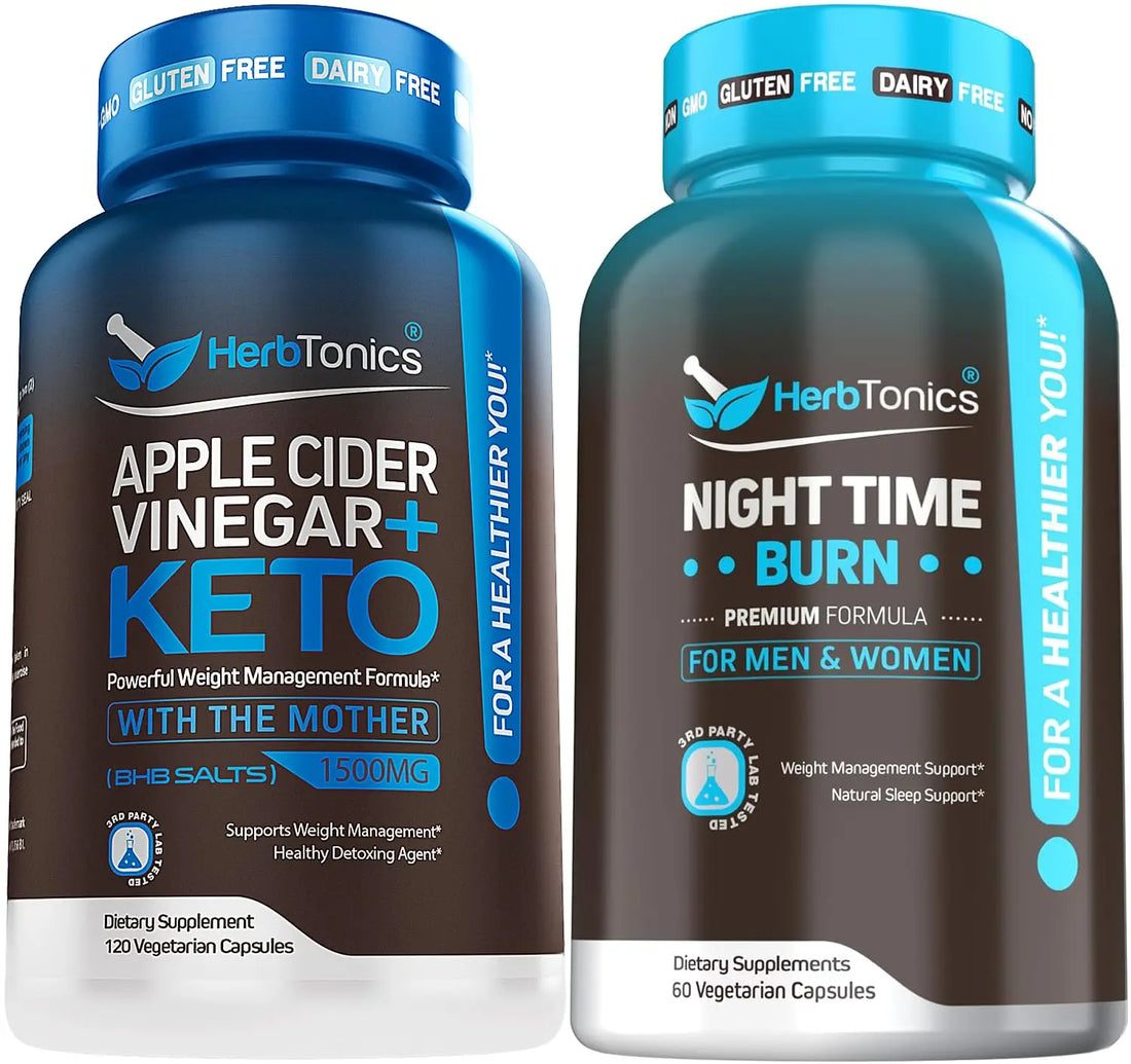 Herbtonics Apple Cider Vinegar Capsules Plus Keto BHB | Fat Burner & Weight Loss Herbtonics uk supplements
