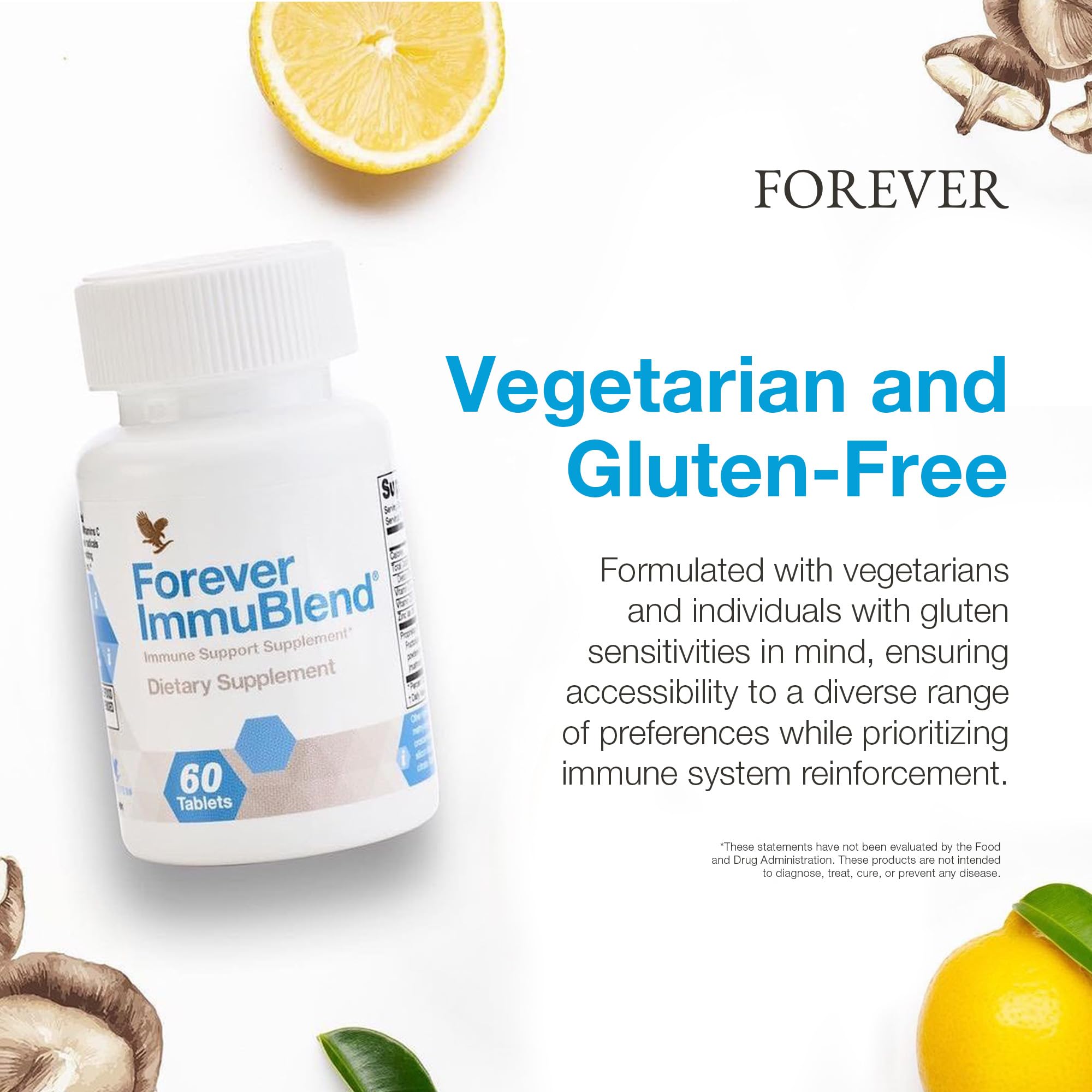 Forever Living - Forever ImmuBlend® Immune Support Supplement – Includes Botanicals, Vitamins D & C, Maitake & Shiitake Mushrooms – 60 Tablets Forever Living Products Au supplements
