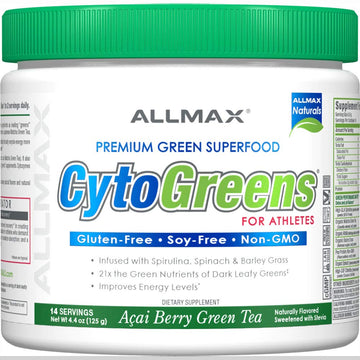ALLMAX Naturals CytoGreens Super Greens Powder, Premium Green Superfood with Greens, Superfoods, Daily Greens Supplement, Acai Berry Green Tea, 14 Servings ALLMAX Au supplements