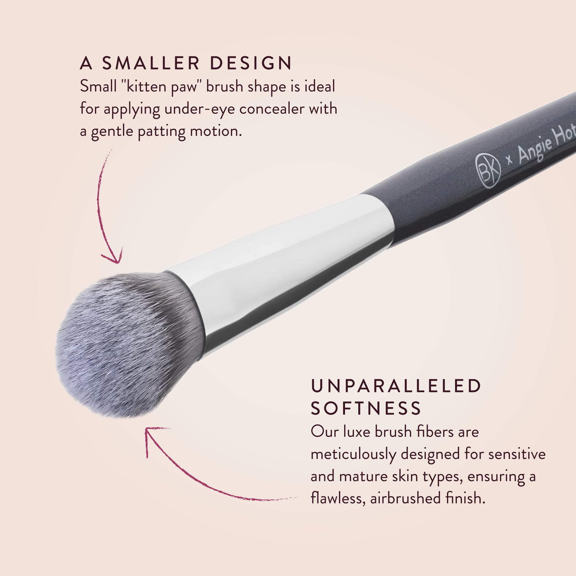 BK BEAUTY BRUSHES - ANGIE HOT & FLASHY A506 CONCEALER - Viral "Kitten Paw" Face Brush - Under-Eye Concealing and Contouring - Makeup Brushes BK BEAUTY Au supplements
