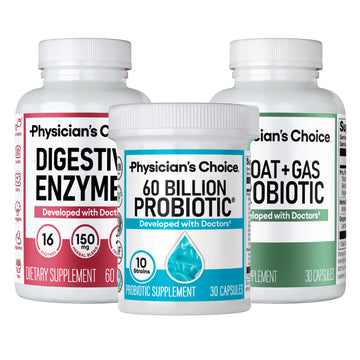 Physician's CHOICE Gut Guardian Bundle: Advanced Bloating & Digestion Support with 60 Billion Probiotic, Digestive Enzymes & Bloat + Gas Probiotic - Daily Gut Health Support for Women and Men Physician's CHOICE Au supplements