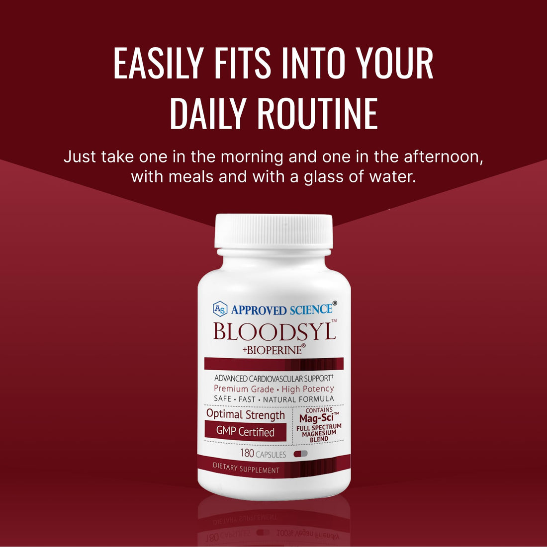 Approved Science Bloodsyl - Supports Blood Flow - Hawthorn Berry, Magnesium, BioPerine - Vegan - 180 Capsules - Pack of 1 Approved Science Au supplements