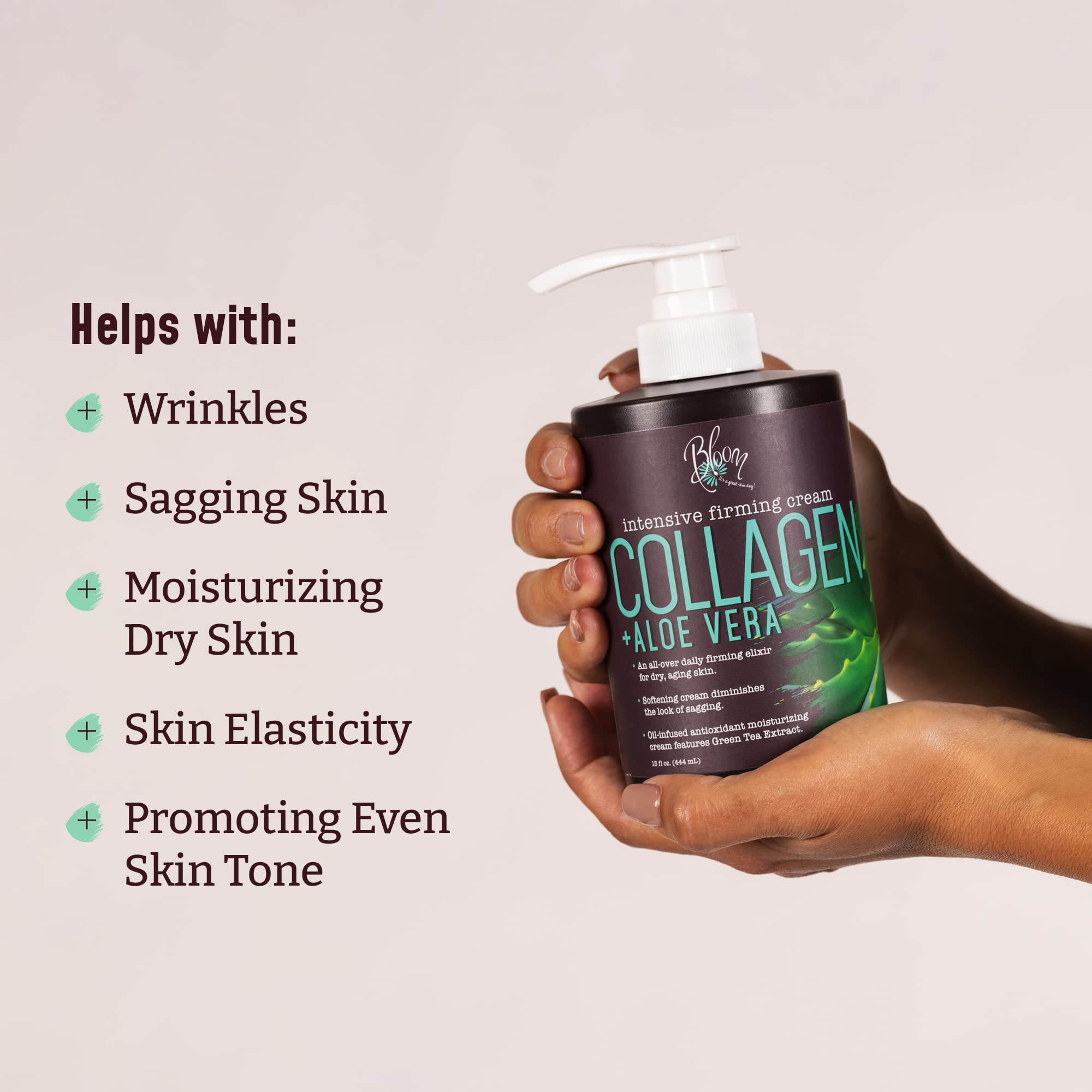 BLOOM Collagen Lotion Skin Care Firming Body Cream, Intensive Anti Aging Moisturizer BLOOM IT'S A GREAT SKIN DAY! Au supplements