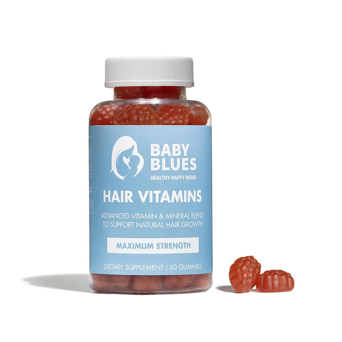 Baby Blues Postpartum Hair Loss Vitamins - Passion Fruit Gummies with Biotin, Collagen, & Folate Baby Blues uk supplements