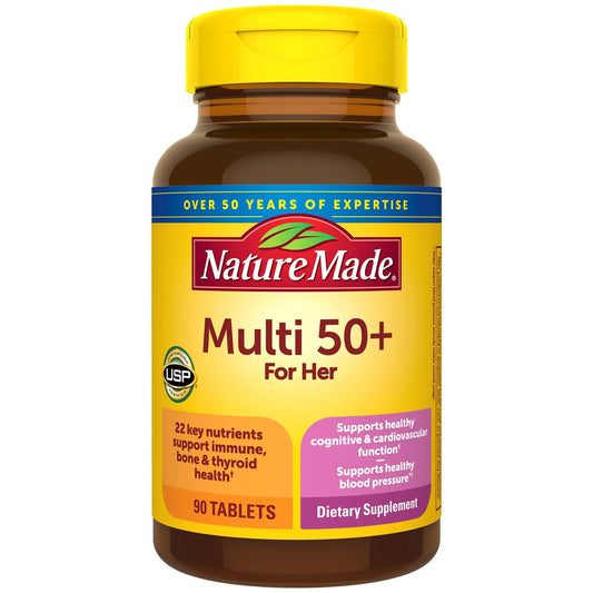 Nature Made Multivitamin For Women 50+ No Iron, Multivitamins for Women 50 Plus, Daily Nutritional Support, Nature Made Multi Vitamins, 90 Tablets, 90 Day Supply Nature MadeAU supplements
