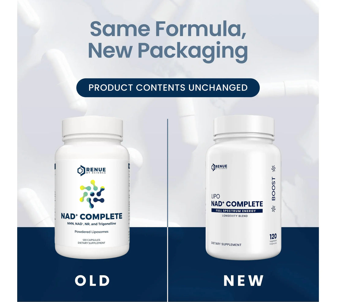 RENUE by SCIENCE NAD+ Complete | 120 Liposomal NAD Supplement Capsules with NMN, NR & Trigonelline - 210mg NMN & 160mg NAD per Serving | Bioavailable Formula for Increased Absorption | Made in the USA Renue By Science Au supplements