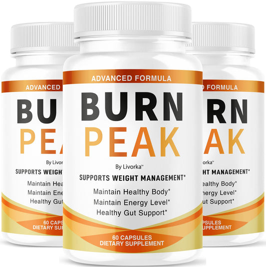 (3 Pack) Burn Peak Capsules - Official BurnPeak Weight Pills Advanced Premium Support, All Natural Burn Peak Pink Salt Trick Supplement for Overall Health & Wellness Reviews, 180 Capsules for 3 Months LIVORKAAu supplements