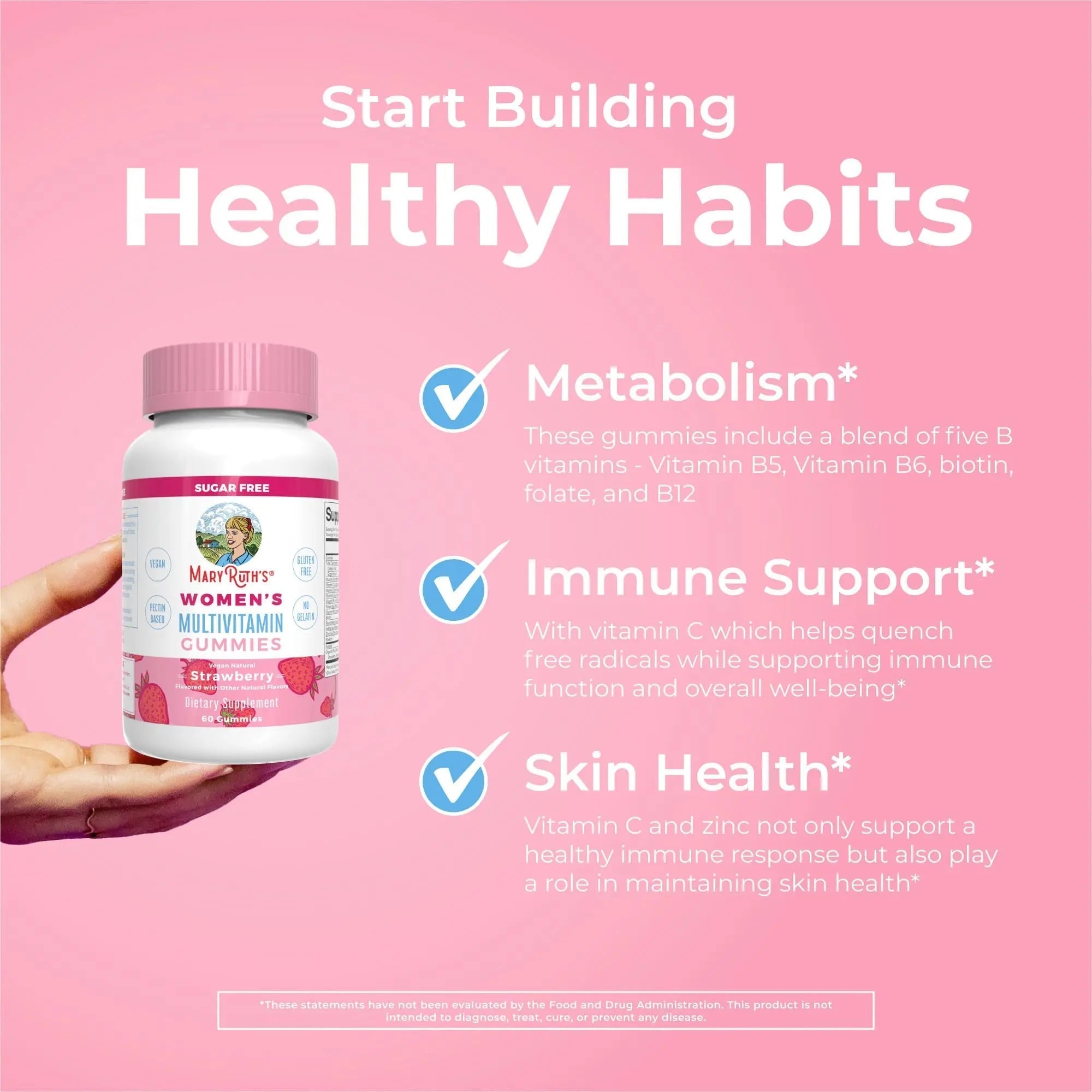 MaryRuth's Multivitamin Gummies for Women (Strawberry) & Liquid Nighttime Multimineral (Pineapple) | Clean Label Project Verified MARYRUTH'S Au supplements