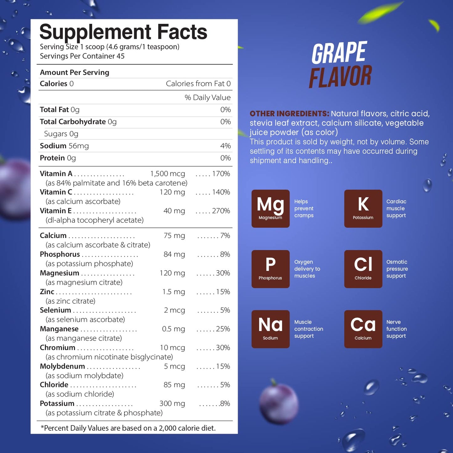 Electrolyte Powder - Refreshing Workout Recovery Electrolytes, Sugar Free, Gluten Free Pride Naturals, IncUS supplements