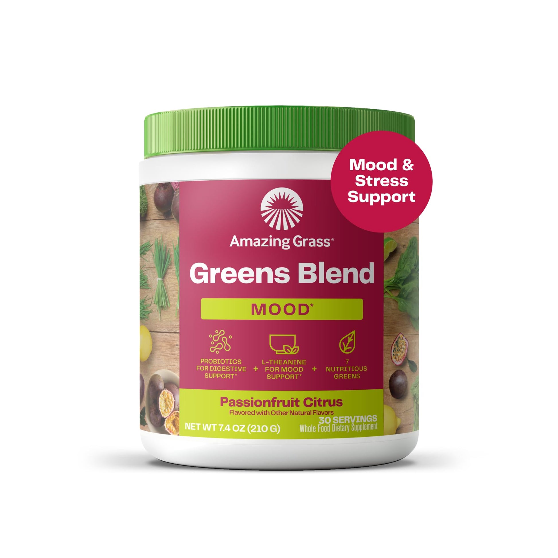 Amazing Grass Greens Blend Mood: Super Greens Powder Smoothie Mix for Mood, Relaxat Amazing Grass Au supplements