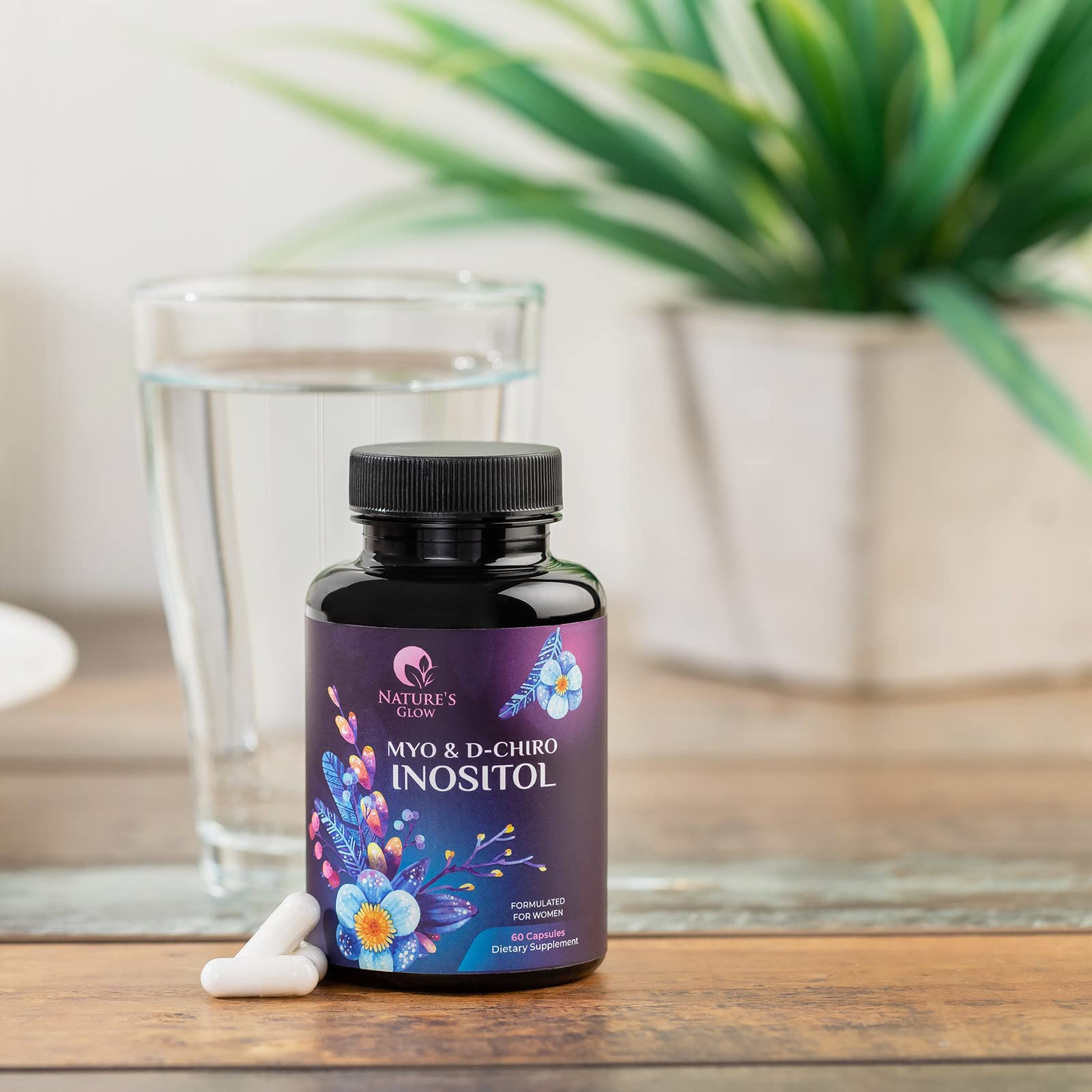 Myo-Inositol & D-Chiro Inositol Blend - 30 Day Supply, Premium 40:1 Ratio, Hormone Sup Nature's Glow Au supplements