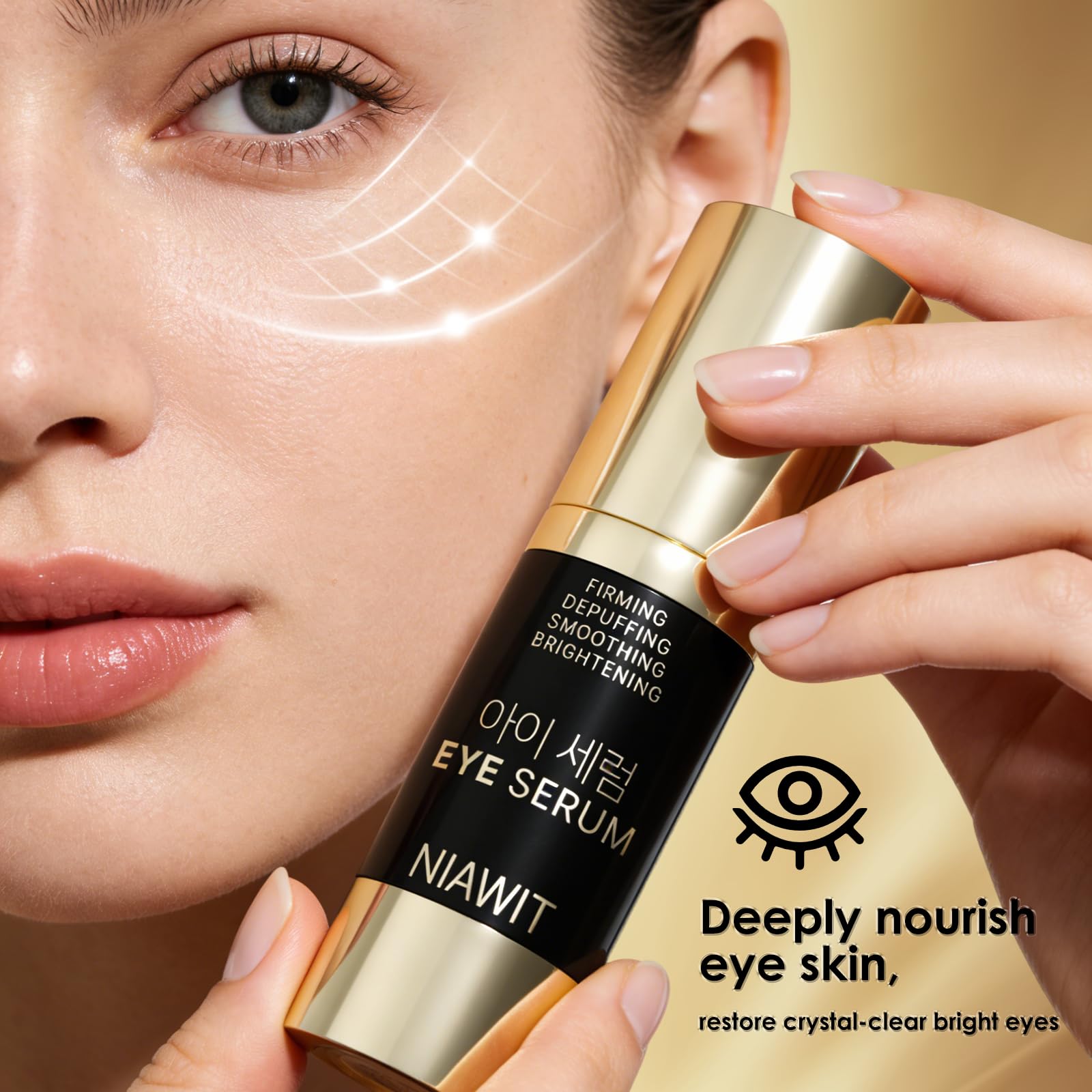 NIAWIT Eye Serum – Anti-Fatigue Eye Care for Dark Circles, Puffiness & Fine Lines with Niacinamide, Peptides & Caffeine – Gentle Clean Beautiful for Daily Use Around the Delicate Eye Area NIAWIT buy supplements Au