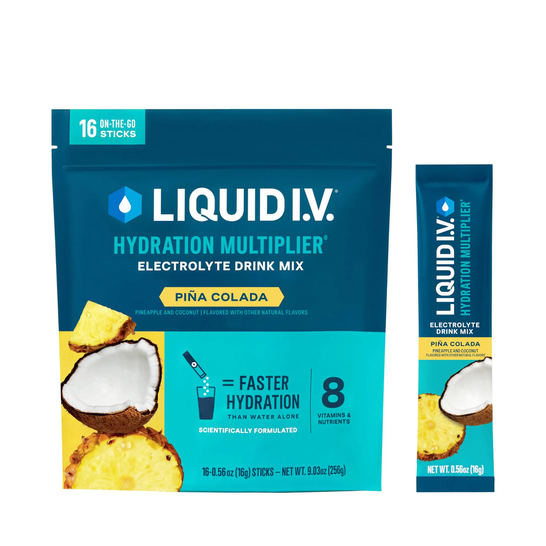 Liquid I.V.® Hydration Multiplier - Pina Colada | Electrolyte Powder Drink Mix | 1 Pack (16 Servings) Liquid I.V. Au supplements