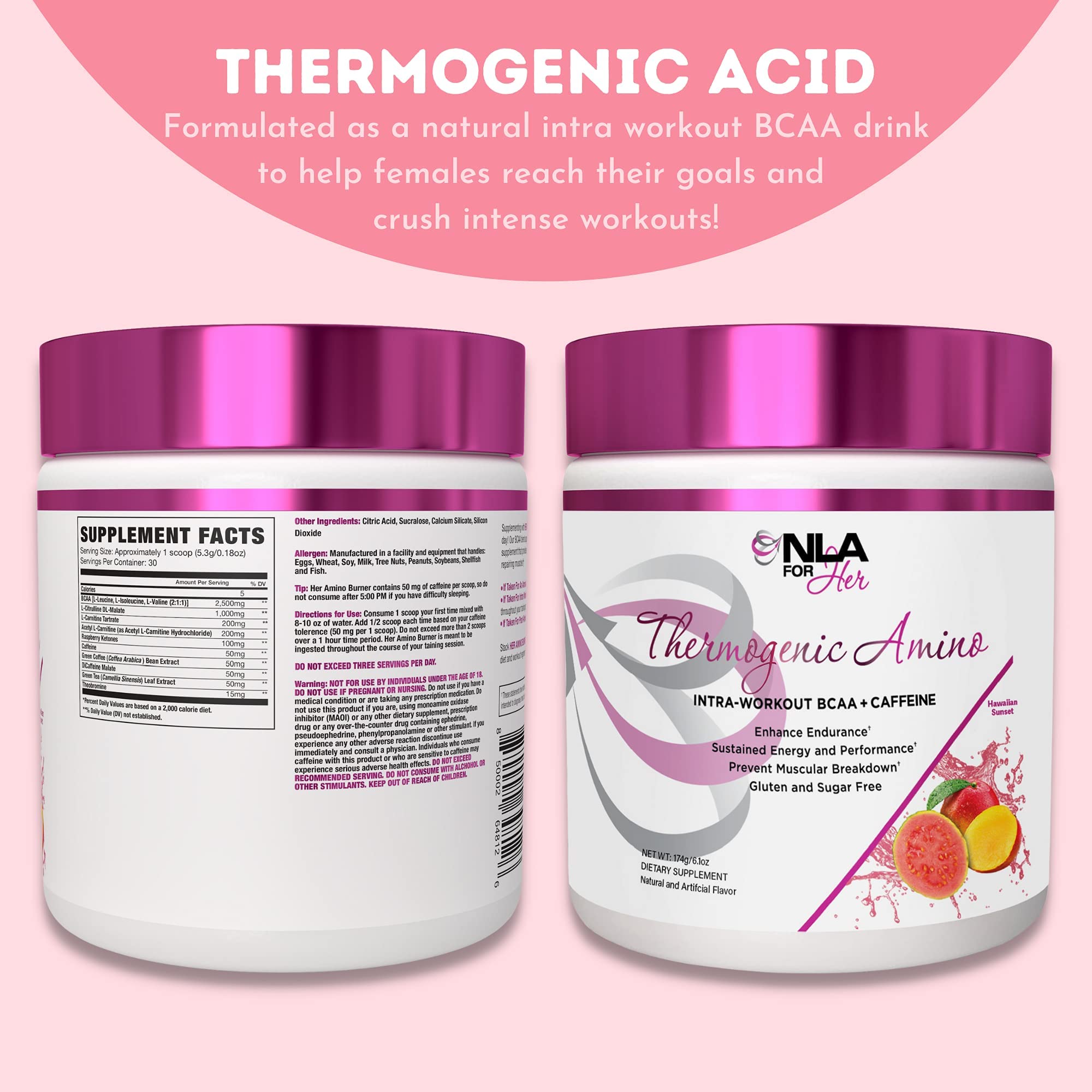 NLA for Her Pre/Intra Workout Stack (Includes Her Thermogenic Amino Hawaiian Sunset NLA for Her Au supplements