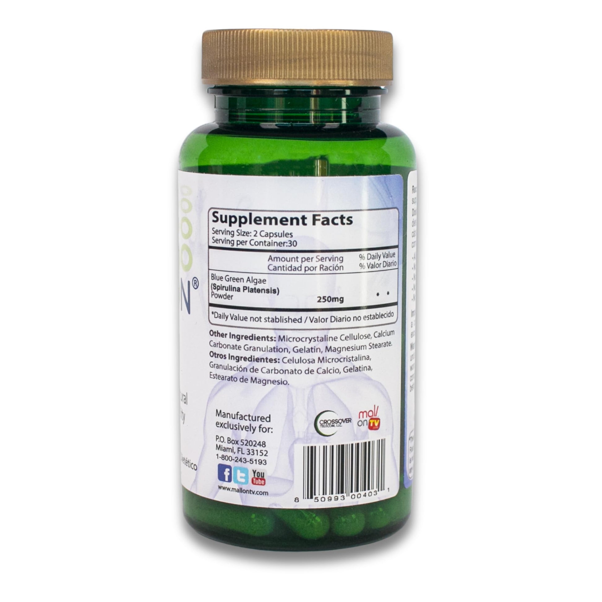 Bioxtron Natural AFA Stem Cell Supplement - Joint Support & Muscle Pain - Immune System Support - Support Energy Levels - Natural Blue Green Algae Spirulina - Pack of 2-120 Caps Bioxtron Au supplements