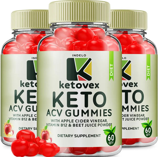 (3 Pack) Ketovex Keto BHB Gummies Advanced Formula, Ketovex BHB Weight Management ACV Gummies Reviews, Ketovex ACV Keto Vex BHB Gummy Gomitas Ketosis, Ketovex Gummies, B12 (180 Gummies) IndeloAu supplements