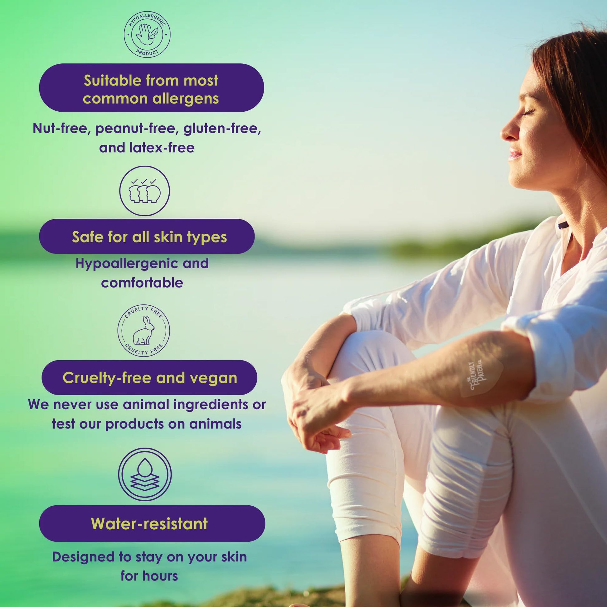 Relief Day Patch - Arnica, White Willow Bark, Saffron & Peppermint for Soreness and discomfort for Women and Men The Friendly Patch CO. Au supplements