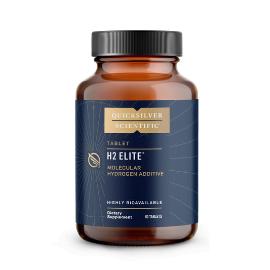 Quicksilver Scientific H2 Elite - Molecular Hydrogen for Energy + Metabolism Support, Water Tablets Perfect for Open Containers - Magnesium Malate Drink Additive (60 Molecular Hydrogen Tablets) Quicksilver ScientificAU supplements
