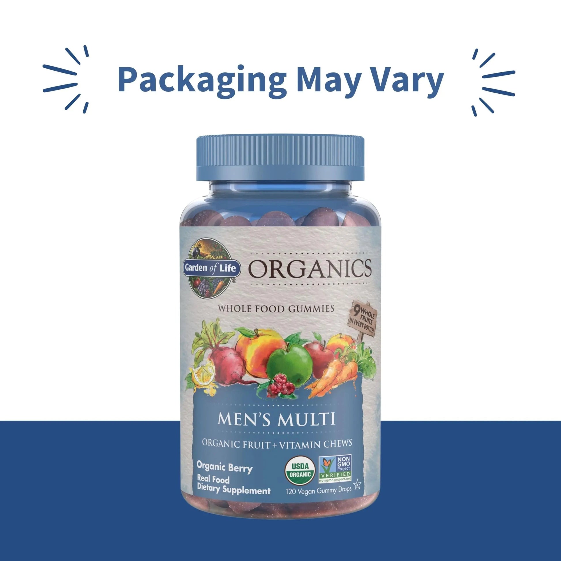 Garden of Life Organics Men's Gummy Vitamins - Berry - Certified Organic, Non-GMO, Vegan, Kosher Complete Multi - Methyl B12, C & D3 Garden of Life Au supplements