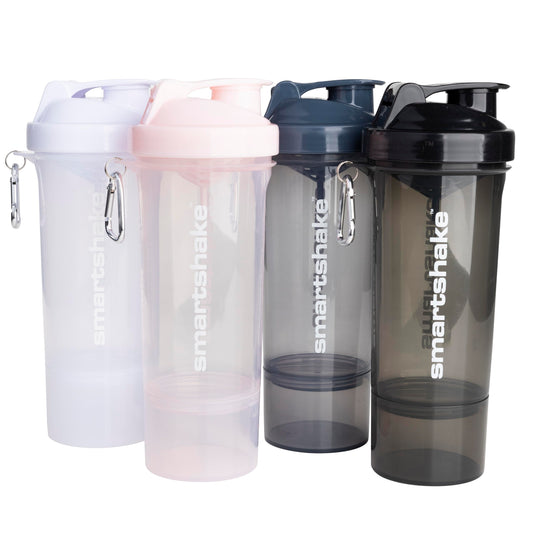 Smartshake Slim 4-Pack Protein Shaker Bottle 400 ml | 13.5 oz – Storage Included - Leakproof Screw SmartshakeAU supplements