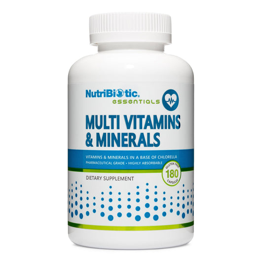 NutriBiotic – Multi Vitamins & Minerals, 180 Ct Capsules (Formerly Hypoallergenic Multiple) | 72 Pure Trace Elements in a Base of Chlorella | Pharmaceutical-Grade & Highly Absorbable | Gluten Free NutriBioticAu supplements