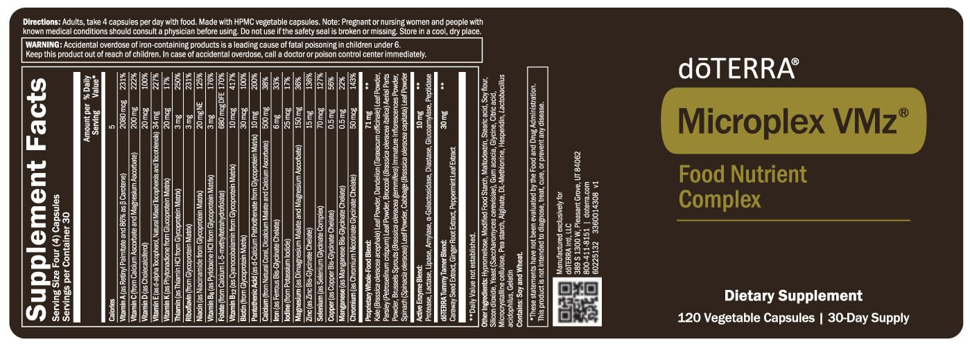 doTERRA MicroPlex VMz 120 Veggie Caps doTERRA Au supplements