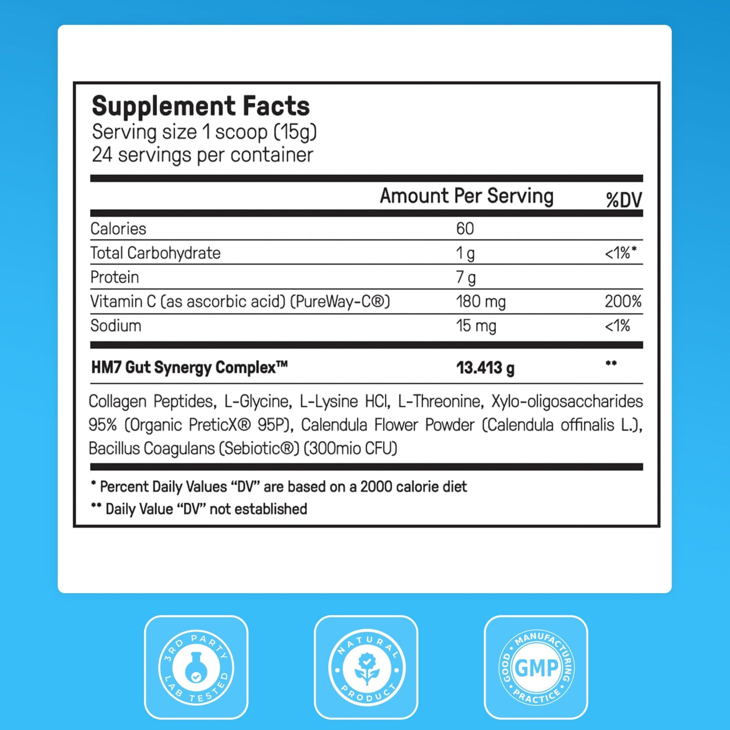 Happy Mammoth Complete Gut Repair Probiotic, Prebiotic, Fiber & Collagen Supplement for Gut Health, Digestion, Healthy Gut Microbiome, Reduces Constipation & Bloating 24 Servings, Vanilla Flavor Happy Mammoth buy supplements Au