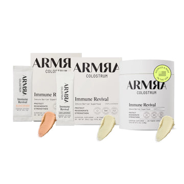 ARMRA Colostrum™ Premium Powder, Grass Fed, Gut Health Bloating Immunity Skin & Hair, Contains 400+ Bioactive Nutrients, Keto, Gluten & Fat Free (Blood Orange, Unflavored Bundle | 180 Servings) ARMRA Au supplements