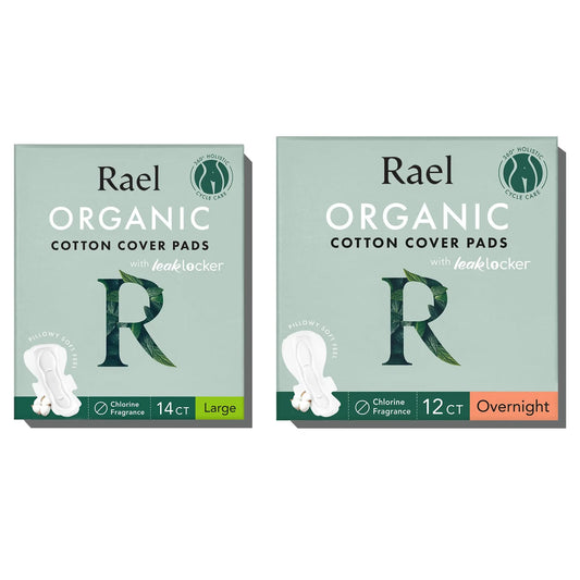 Rael Pads for Women, Organic Cotton Cover - Period Pads with Wings, Sanitary Napkins, Heavy RaelAU supplements