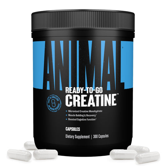 Animal Micronized Creatine Monohydrate Capsules - 300 Caps, 2500mg per Serving to Support Muscle Growth, Endurance, ATP Production, Cognitive Function, Strength AnimalUS supplements