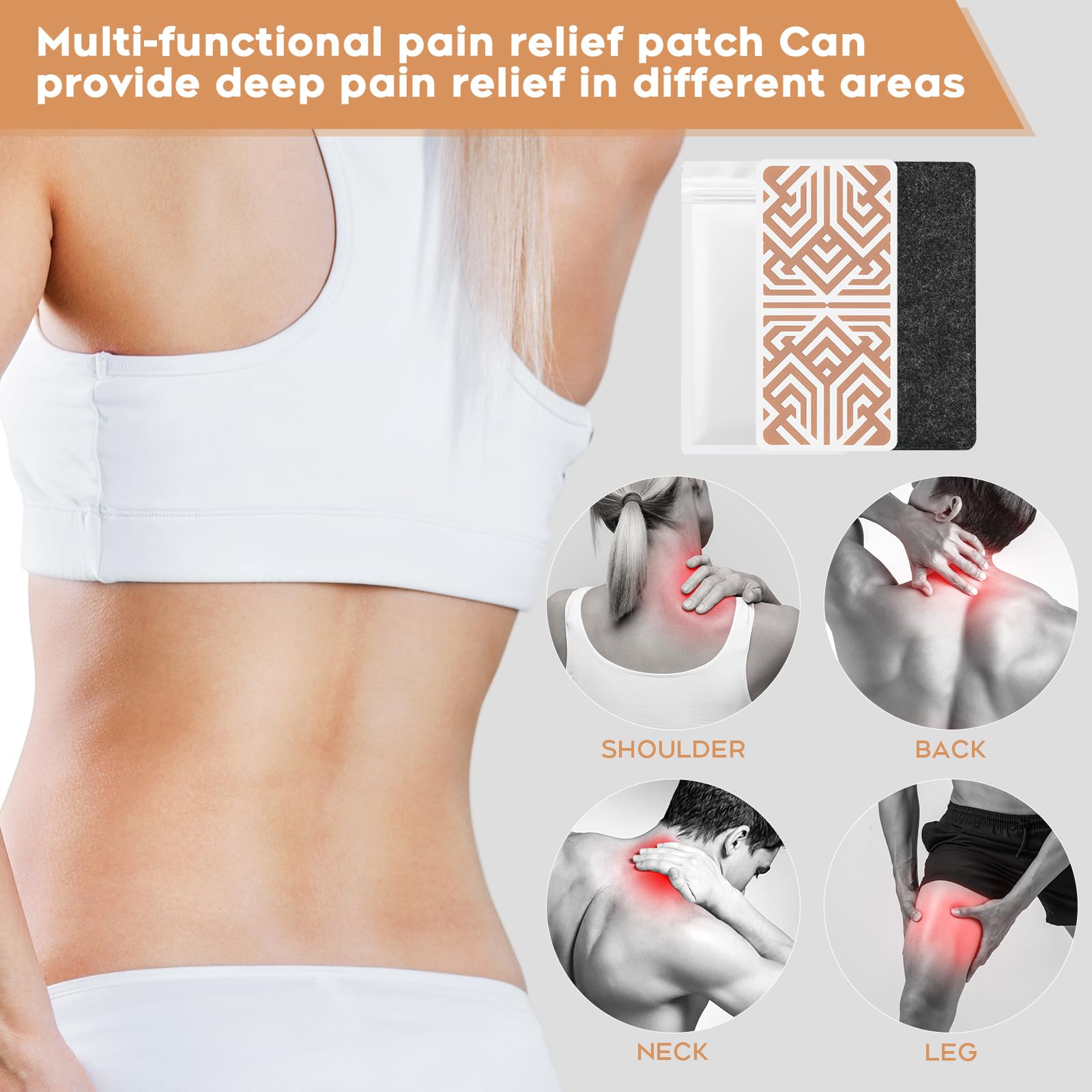 XAYIUIYAX Menthol Pain Patches, Cooling Pain Relief for Sore Muscle Relief - Includes 3 Adhesives, 1 Patch & 1 Carry Case - Relief Back, Shoulder & More - 3.03" × 6.30"-0317 XAYIUIYAX Au supplements
